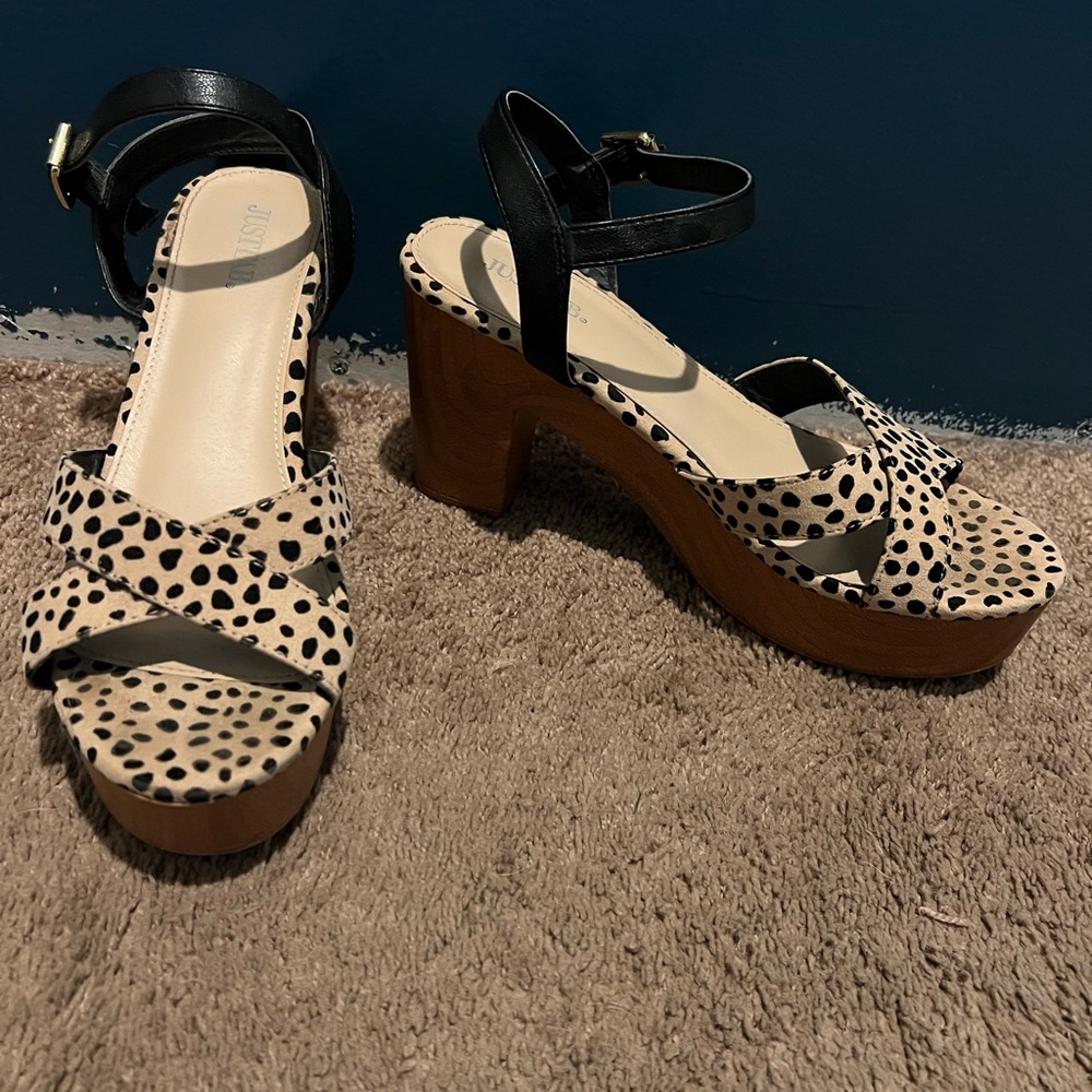 Leopard print heels